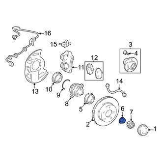 Toyota OE - Front CV Joint Nut