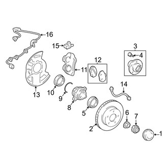 Toyota OE - Front Suspension - Brake Components (4WD)