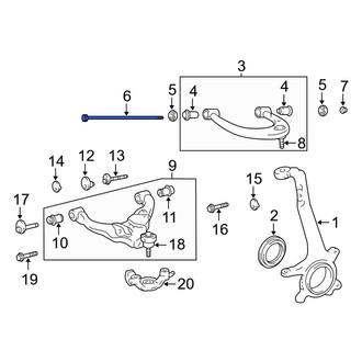 Toyota OE - Front Upper Suspension Control Arm Bolt