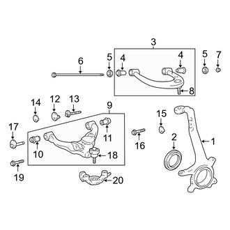 Toyota OE - Front Right Upper Suspension Control Arm