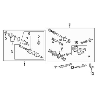 Toyota OE - Front Suspension - Carrier & Front Axles (4WD)