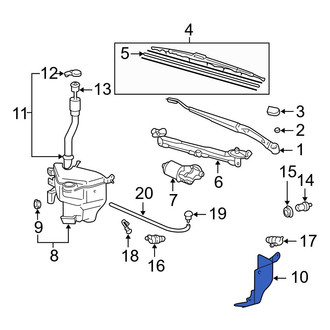 Toyota OE - Front Windshield Washer Pump Heat Shield