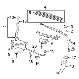 Toyota OE - Windshield - Wiper & Washer Components