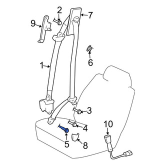 Toyota OE - Seat Belt Receptacle Bolt