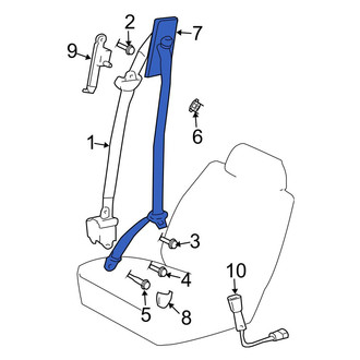 Toyota OE - Front Left Upper Seat Belt Bolt Cover Cap