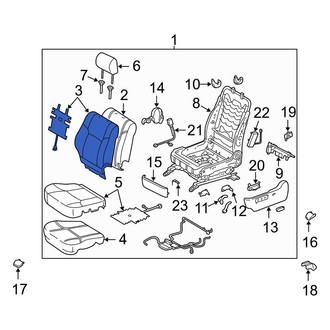 Toyota OE - Front Left Seat Back Cushion Cover
