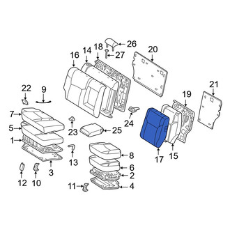 Toyota OE - Center Left Seat Back Cushion Cover
