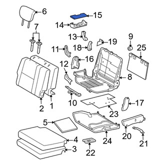 Toyota OE - Rear Right Seat Back Cushion Cover