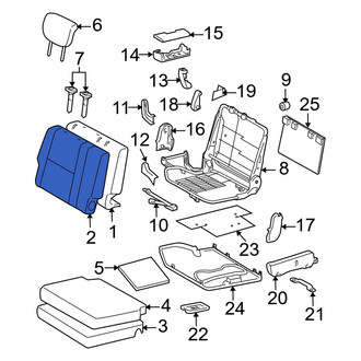 Toyota OE - Rear Right Seat Back Cushion Cover