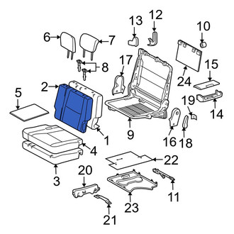 Toyota OE - Rear Left Seat Back Cushion Cover