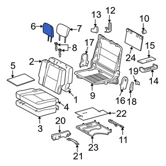 Toyota OE - Rear Left Inner Headrest