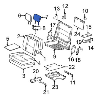 Toyota OE - Rear Left Outer Headrest