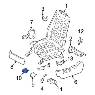Toyota OE - Front Left Inner Seat Track Cover