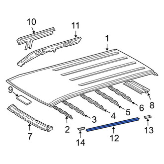 Toyota OE - Front Roof Drip Molding
