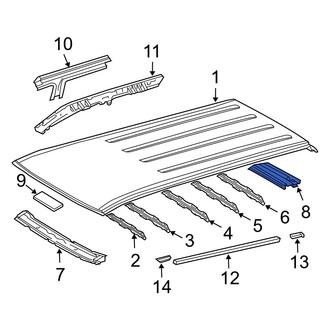 Toyota OE - Rear Roof Header Panel