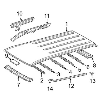 Toyota OE - Roof & Components (W/O Sunroof)