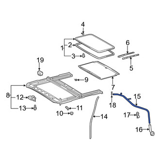 Toyota OE - Rear Left Sunroof Drain Hose