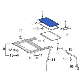 Toyota OE - Sunroof Glass