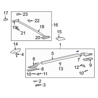 Toyota OE - Left Roof Luggage Carrier Side Rail