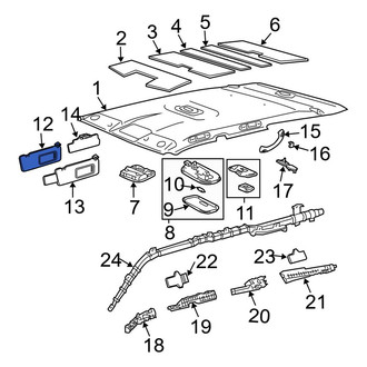 Toyota OE - Left Sun Visor