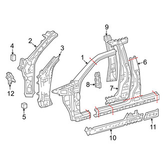 Toyota OE - Pillars, Rocker & Floor - Center Pillar & Rocker