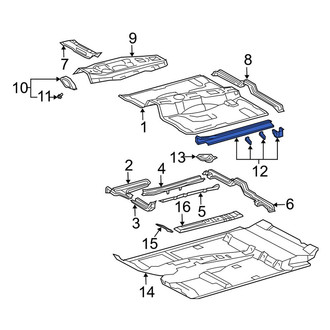 Toyota OE - Left Floor Side Rail