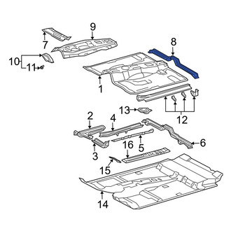 Toyota OE - Rear Floor Pan Crossmember