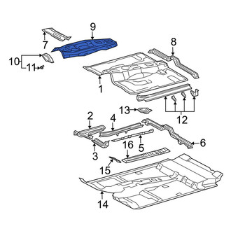 Toyota OE - Center Upper Floor Pan Reinforcement