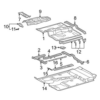 Toyota OE - Pillars, Rocker & Floor - Floor & Rails (Front Floor)