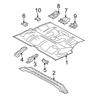 Toyota OE - Pillars, Rocker & Floor - Floor & Rails (Center Floor, With 3rd Seat)