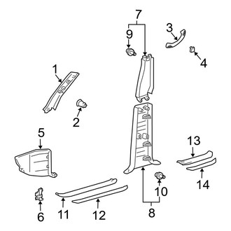 Toyota OE - Pillars, Rocker & Floor - Interior Trim