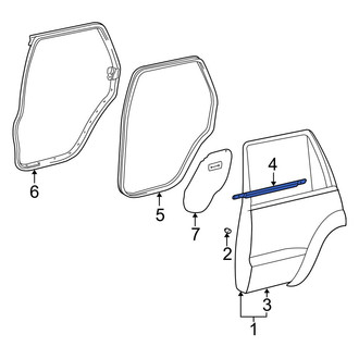 Toyota OE - Rear Right Outer Door Window Belt Weatherstrip