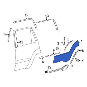 Toyota OE - Rear Left Lower Door Molding