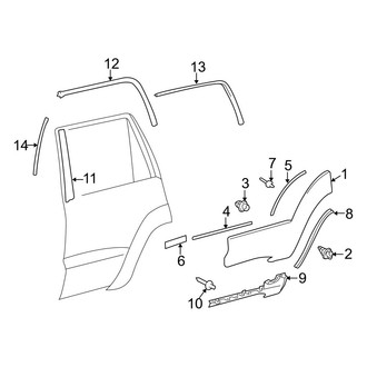 Toyota OE - Rear Door - Exterior Trim