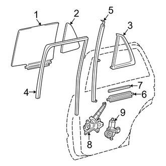 Toyota OE - Rear Door - Glass & Hardware