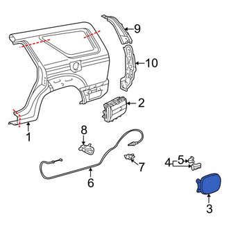 Toyota OE - Rear Fuel Filler Door