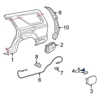 Toyota OE - Rear Fuel Door Bumper