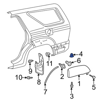 Toyota OE - Rear Lower Bumper Cover Grommet