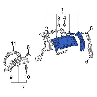 Toyota OE - Rear Left Inner Quarter Panel