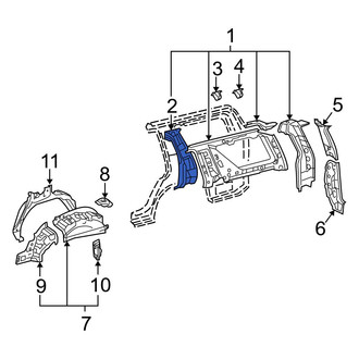 Toyota OE - Left Quarter Panel Reinforcement