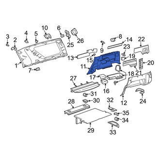 Toyota OE - Rear Right Lower Interior Quarter Panel Trim Panel