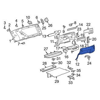 Toyota OE - Rear Left Lower Interior Quarter Panel Trim Panel