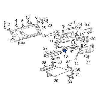 Toyota OE - Rear Left Interior Quarter Panel Trim Panel Storage Compartment