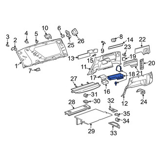 Toyota OE - Rear Interior Quarter Panel Trim Panel Storage Compartment