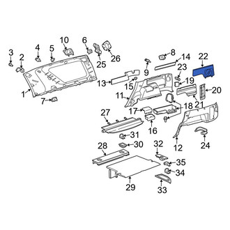 Toyota OE - Rear Interior Quarter Panel Trim Panel Access Cover
