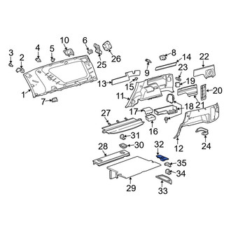 Toyota OE - Rear Interior Quarter Panel Trim Panel