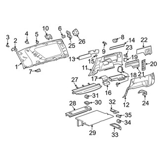 Toyota OE - Quarter Panel - Interior Trim (W/O 3rd Seat)