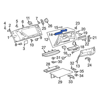 Toyota OE - Interior Quarter Panel Trim Panel Insulator