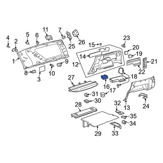 Toyota OE - Rear Right Interior Quarter Panel Trim Panel Storage Compartment