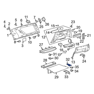 Toyota OE - Rear Right Lower Interior Quarter Panel Trim Panel